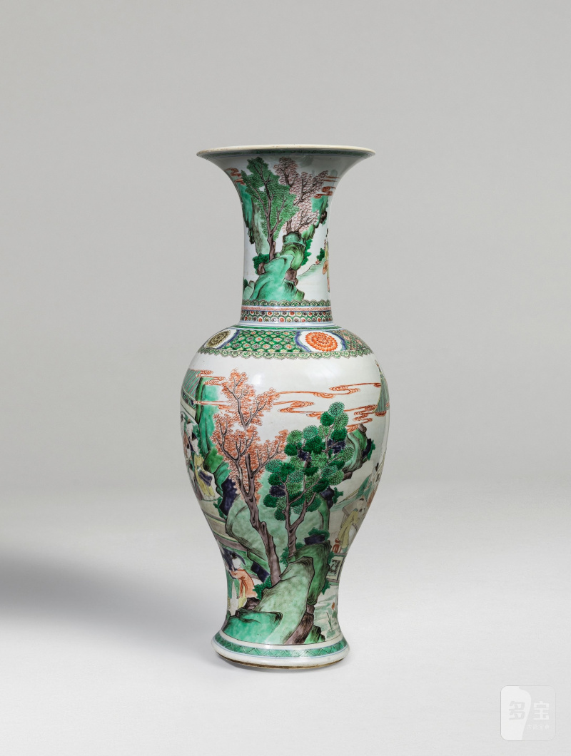 清康熙 五彩百子圖鳳尾尊 | IMPORTANT ET RARE GRAND VASE YENYEN EN PORCELAINE DE LA FAMILLE VERTE - 图15